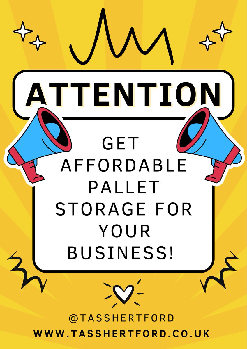 TASSHERTFORD's tweet image. 📦 Need affordable, secure pallet storage? 
🏢 Tass Hertford offers immediate availability, no minimum contract, and 5-star customer service.

Perfect for bulk-buying inventory before the Christmas rush.
Contact us today on WhatsApp: 07392 950876!
#PalletStorage #BusinessSupport