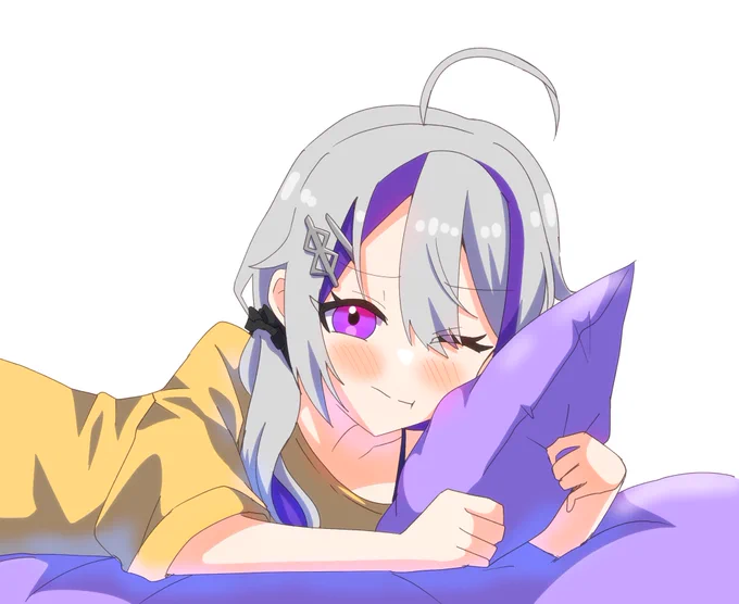 おねむトバリさんを清書して塗ってみました#朔夜の休日#朔夜トバリ 