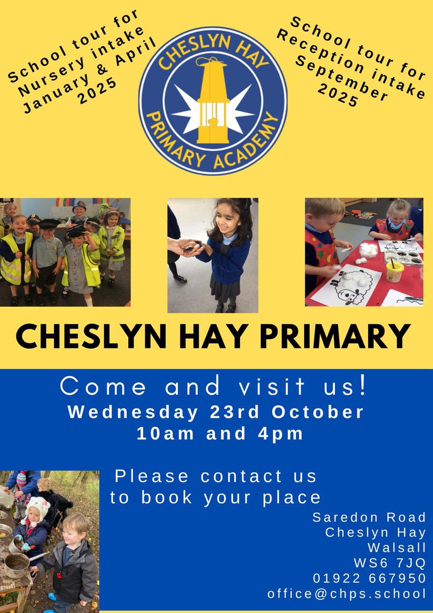 ⭐️ CHPS Early Years Open Day - Wednesday 23rd October, 10am and 4pm. ⭐️ 

We'd love to invite you to join us for our EYFS Open Day and find out about our very special Nursery and Reception classes.