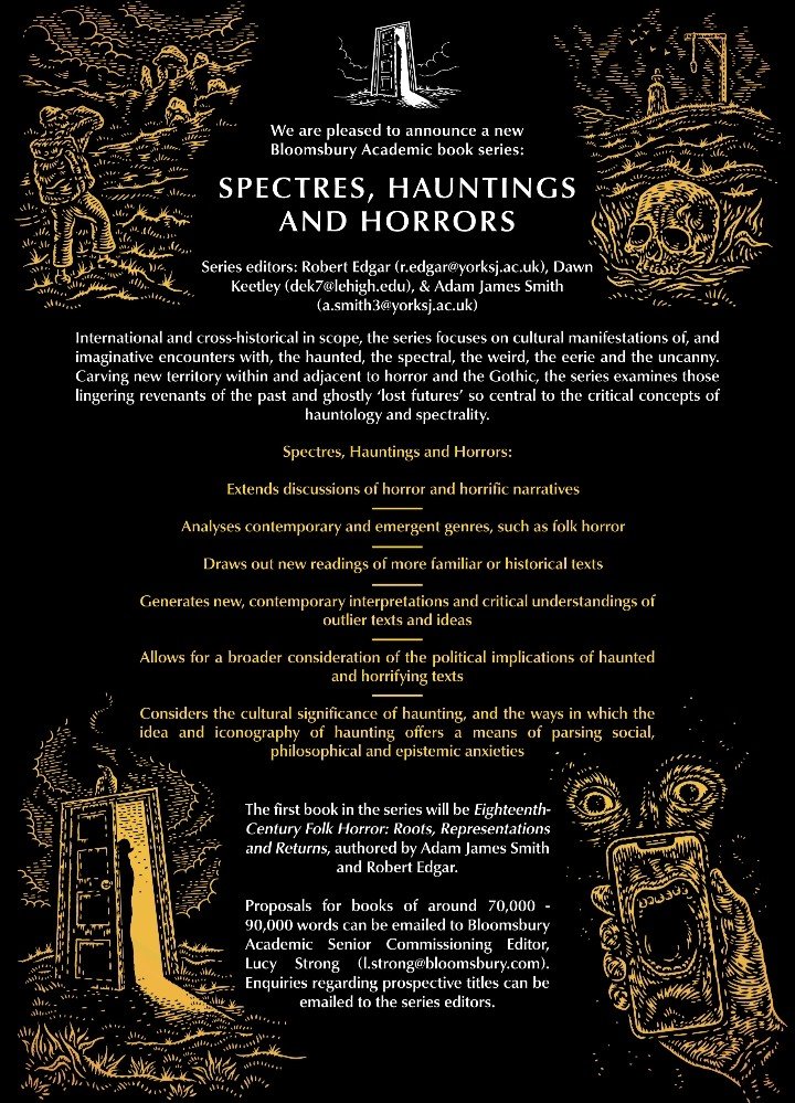 elementaladam's tweet photo. Announcement 2

Rob Edgar (@RobCEdgar), Dawn Keetley (@DawnKeetley) &amp; I are now editors of a new book series at @BloomsburyAcad 

Rob &amp; I are contracted to write the first book (about the 18th century!).

And yes, those illustrations are by RICHARD WELLS (of Damnable Tales)!! https://t.co/1Y4p9XruoS