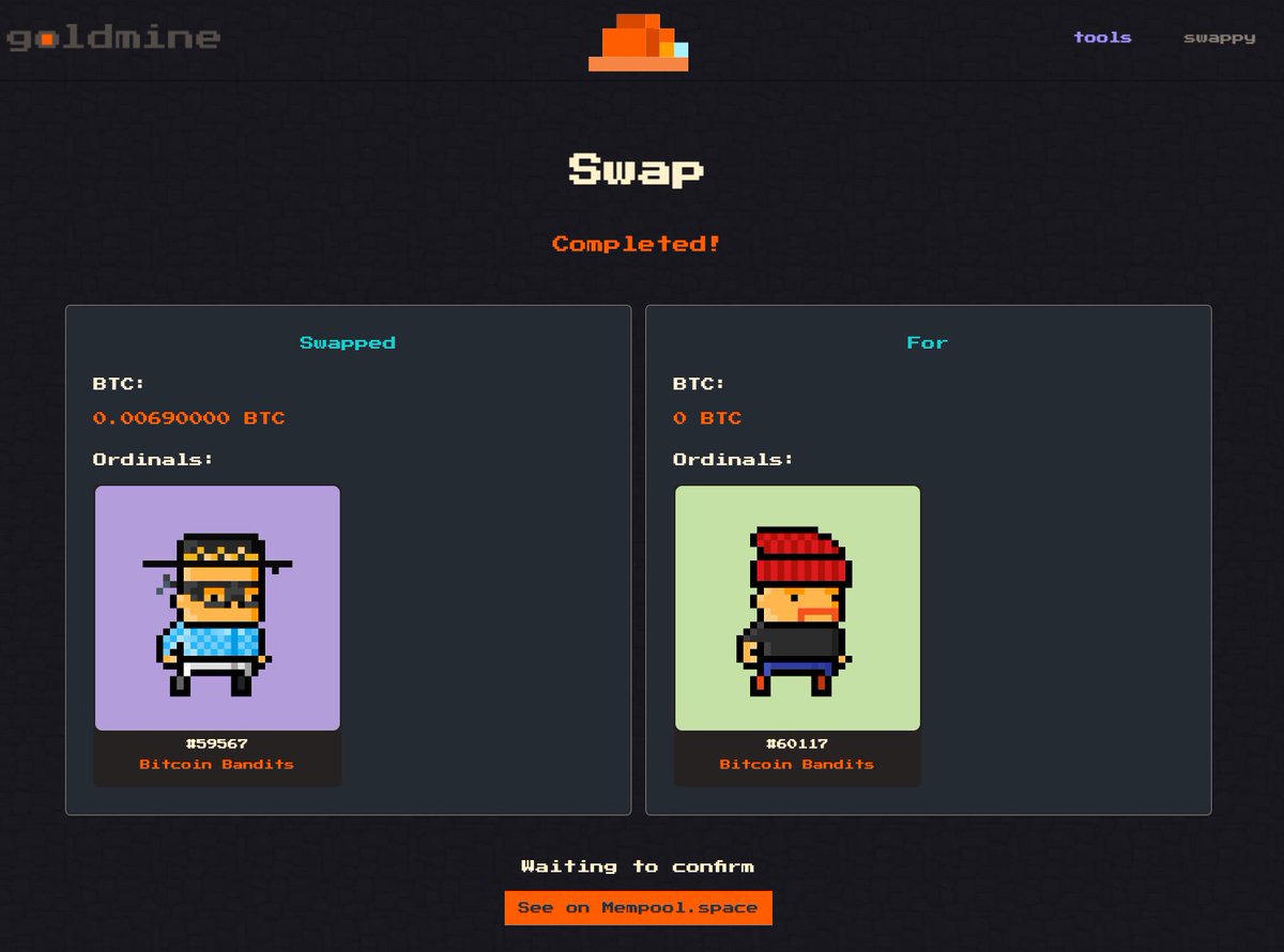 goldmine_tools's tweet photo. New swap!

Swap safely on https://t.co/2opovIK3xc non-custodial app https://t.co/dZ5giPRWJZ