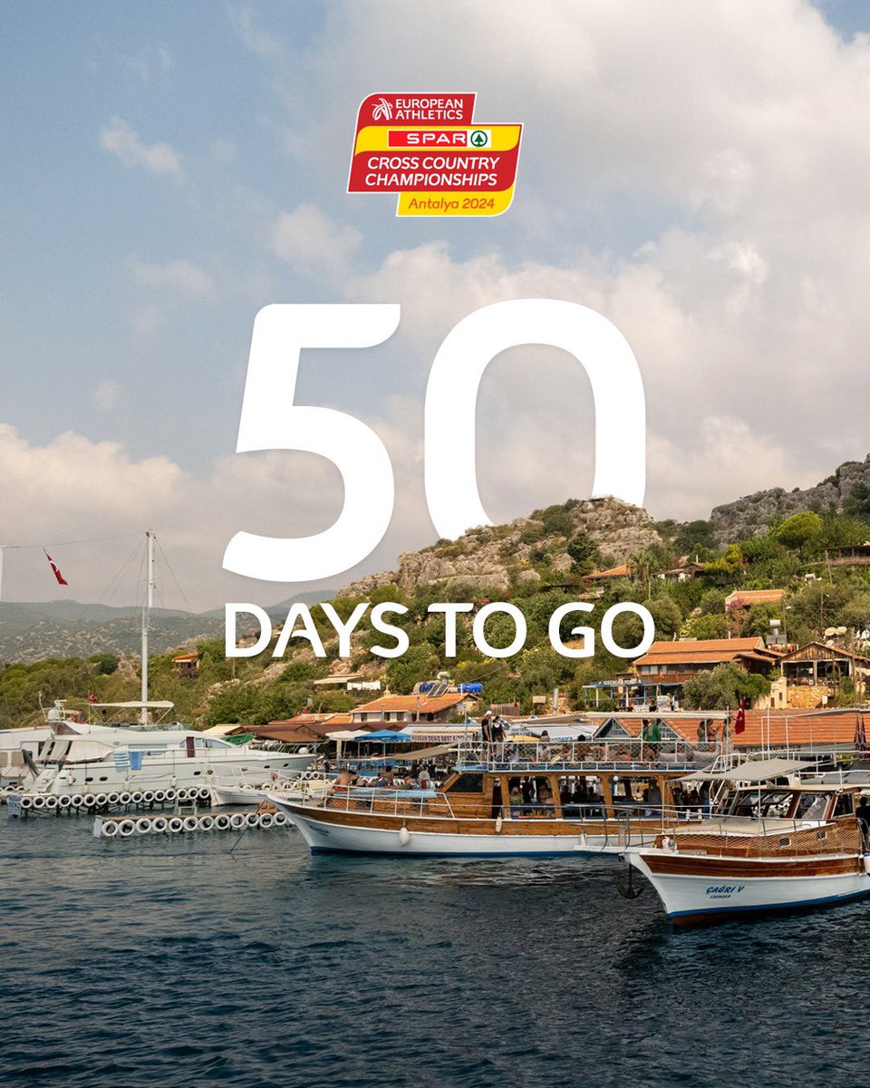 5️⃣0️⃣ days to go until the 2024 SPAR European Cross Country Championships! 

Stay tuned for some big name announcements in the next few weeks. 🤫 

#Antalya2024