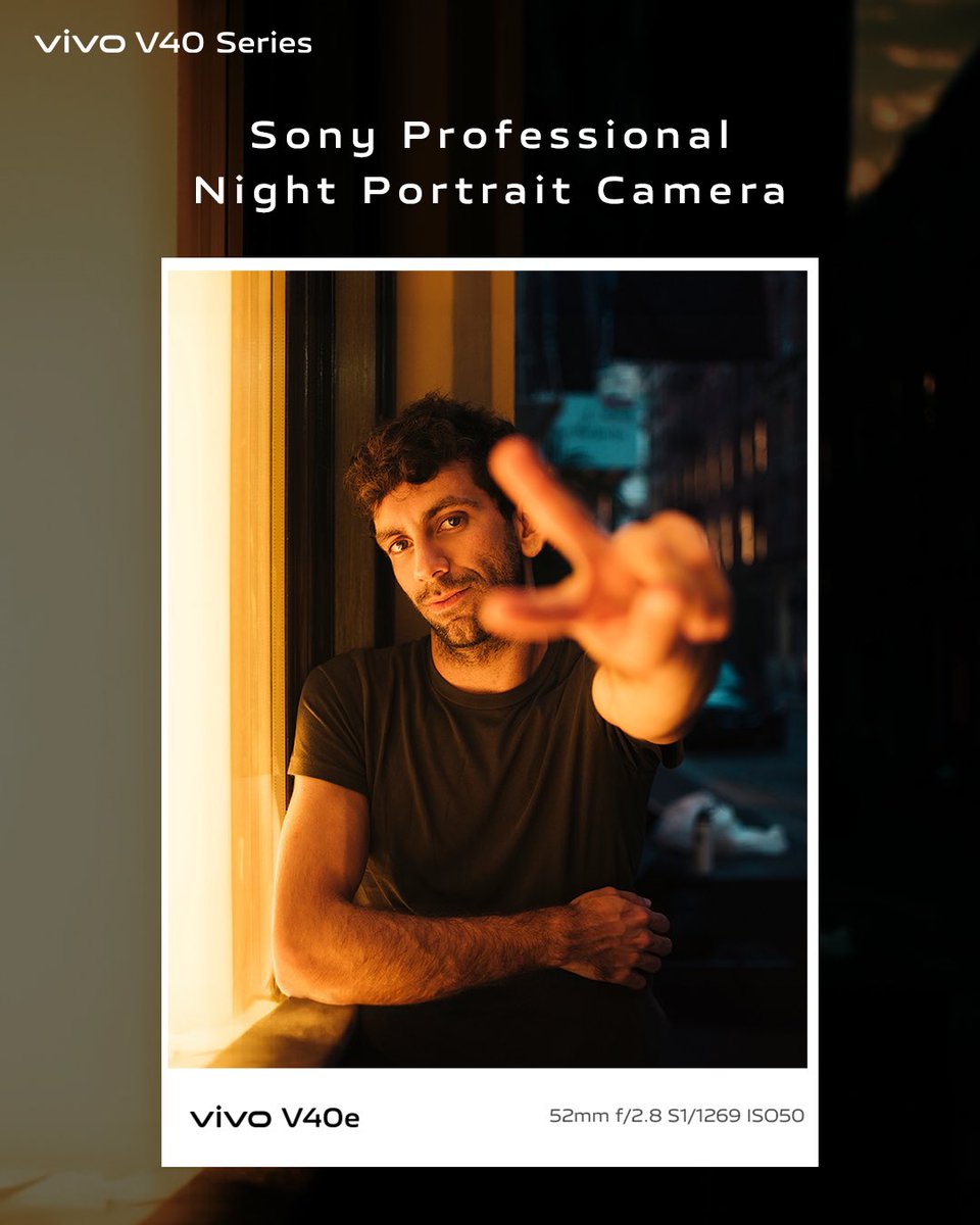 Vivo_India's tweet photo. With the new vivo V40e's Sony Professional Night Portrait Camera, low-light photos become a thing of the past. Capture perfect portraits, even at night.

Click the link below to buy now.
https://t.co/5YQ0Lq11kH

#vivoV40Series #PortraitSoPro #10Yearsofvivo https://t.co/ejf7ucmDq0