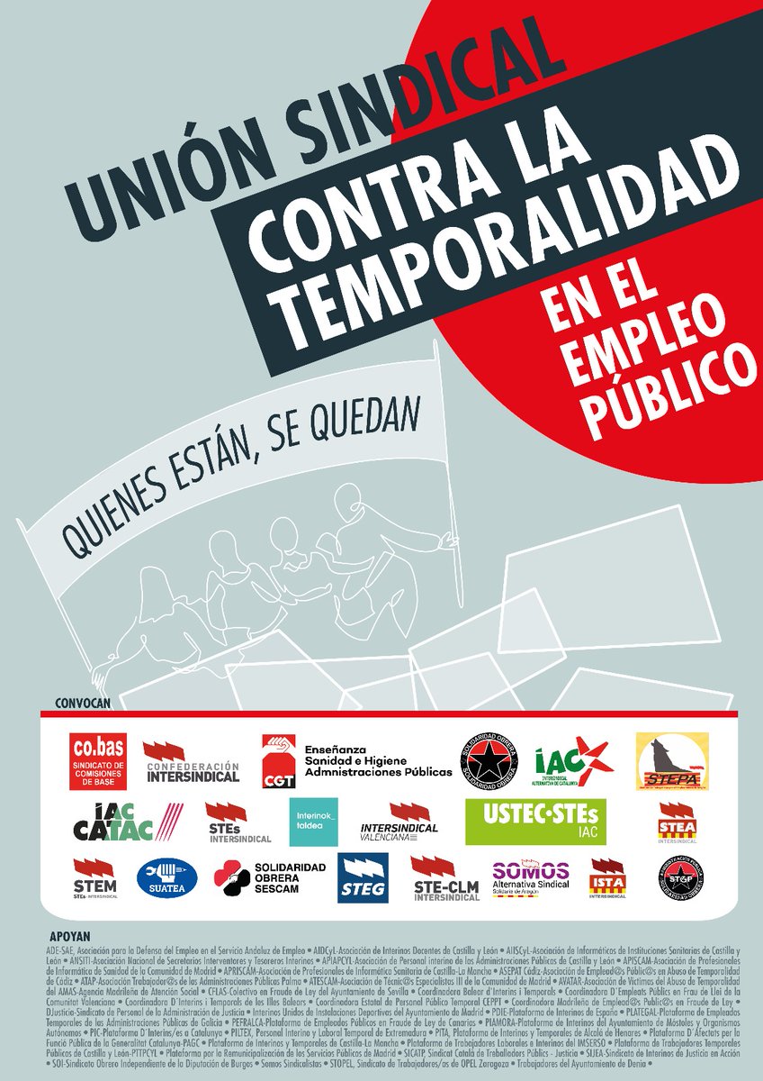 Sólo queremos seguir trabajando y aportar a la sociedad. 

PORQUE ES DE JUSTICIA, #QuienesEstamosNosQuedamos #19OYoVoy
#NoSomosPlazasSomosPwrsonas