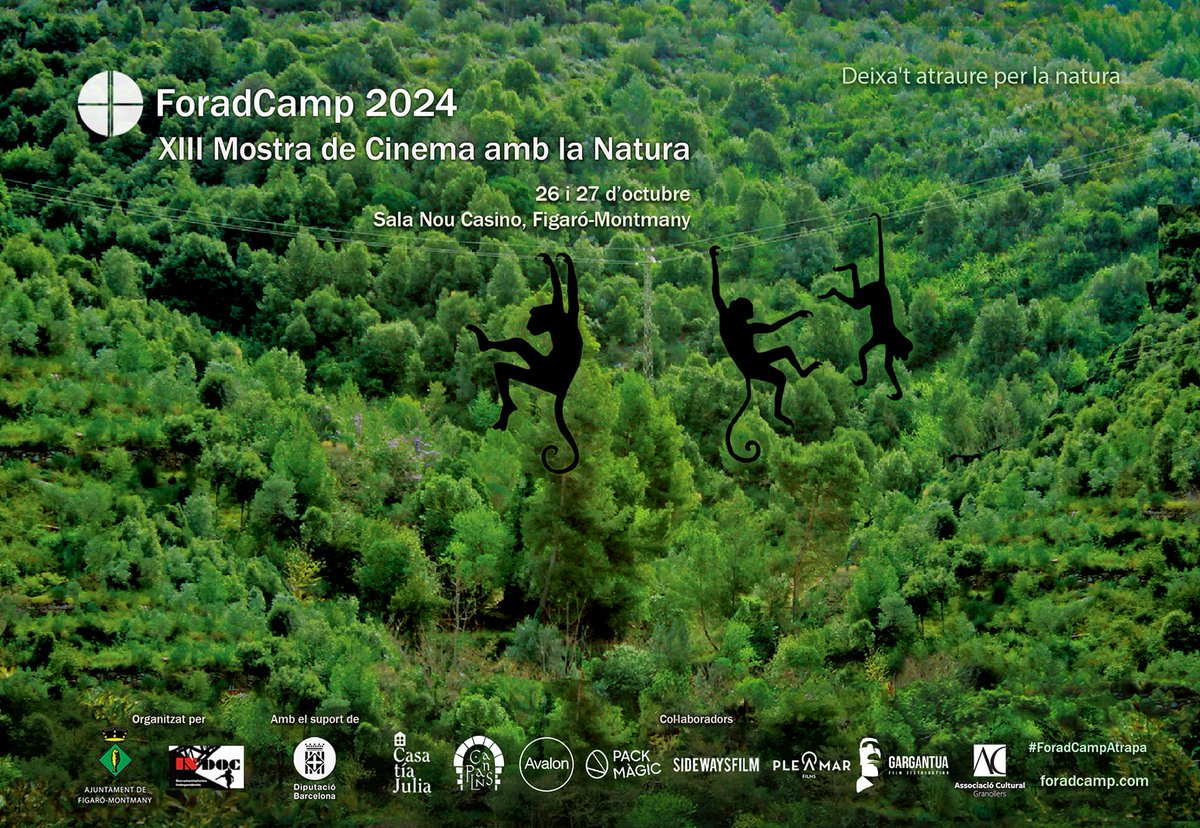foradcamp's tweet photo. 📣 I aquí tenim el ForadCamp 2024: la XIII Mostra de Cinema amb la Natura al Figaró-Montmany, el proper cap de setmana!🎬🐸

👉🏼Vine el 26 i 27 d'octubre i gaudeix del bon cinema!
➡️https://t.co/DgAND5rAqz #ForadCampAtrapa
#ForadCamp2024 https://t.co/BDCIuPu2CT