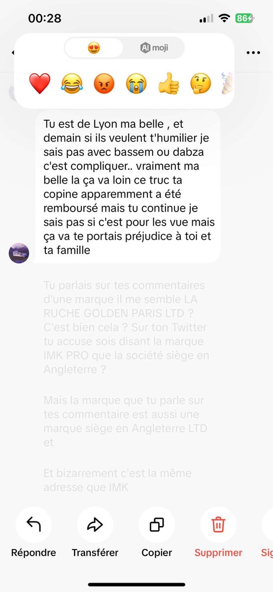 camss216's tweet photo. La marque imk qui vient nous faire des menaces avec des faux compte.
#imk #sbr #Inesbvc
#maevaghennam #poupettekenza #yousralkh
#soukainatwosisters #yassouk #ovsie #lisseur https://t.co/3X4K7EBACH