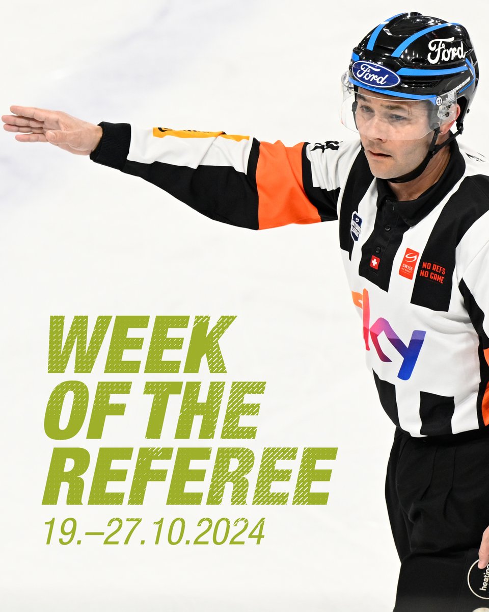 SwissIceHockey's tweet photo. Heute ist der Startschuss zur «Week of the Referee». Wir engagieren uns gemeinsam mit neun anderen Schweizer Sportverbänden für mehr Respekt und Fairness gegenüber Schiedsrichterinnen und Schiedsrichter. 🏒⚽ 🏑 🏐 🤾♂️🏸 🏀🏓
#SIHF #respectreferee #weekofthereferee https://t.co/B40ApVjKcX
