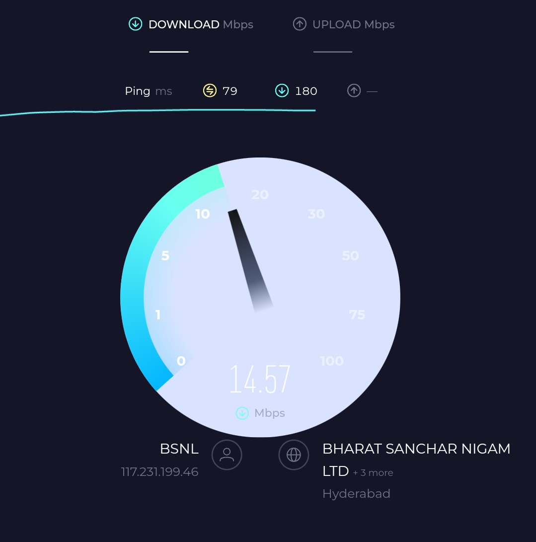 Varunchiru21's tweet photo. @BSNLCorporate @BSNL_MH 
Bsnl seems to be very promising 
I am getting verg good speeds 
Good come back https://t.co/GuxtAIRthq