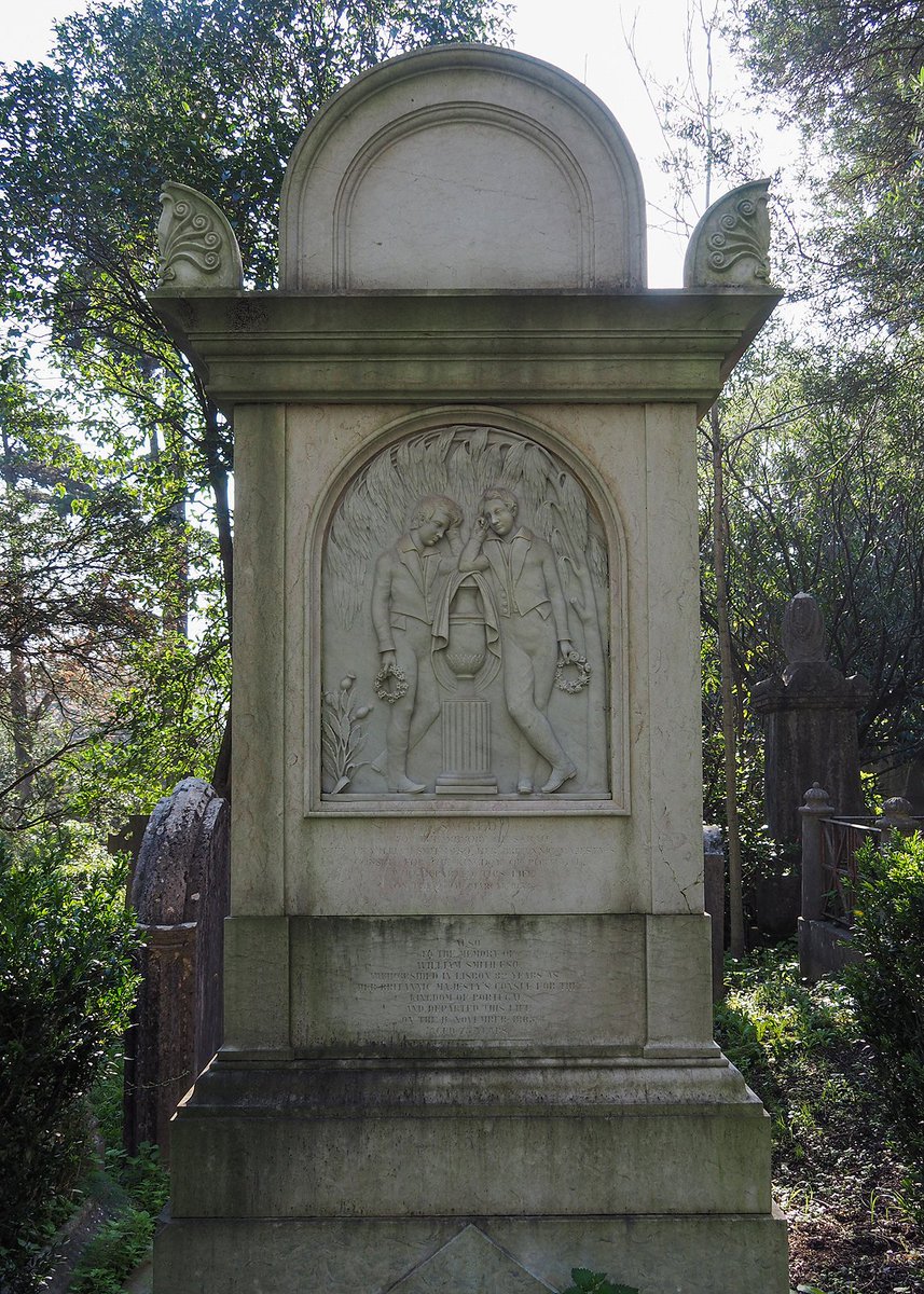 annaandthedead's tweet photo. #31DaysOfGraves Day 19 - Mistake: A very grand memorial for a mistake. Commemorating Sarah Smith d.1838, the wife of William Smith Esq. "who resided"? in Lisbon, and d.1865, aged 75y. At Lisbon British Cemetery / Cemitério dos Ingleses #Lisboa https://t.co/yPmXpn3rzN
