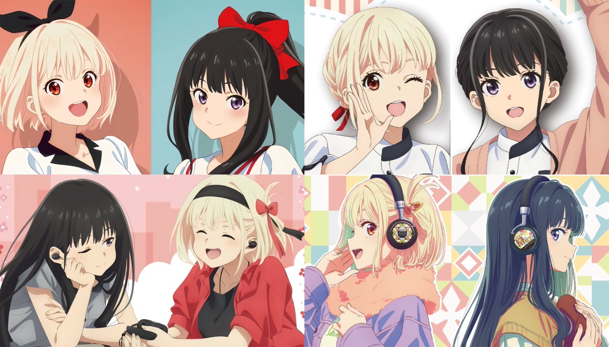 chisataki923802's tweet photo. みんなの好きなリコリコのコラボイラストは？ https://t.co/TmZdVsSO3N