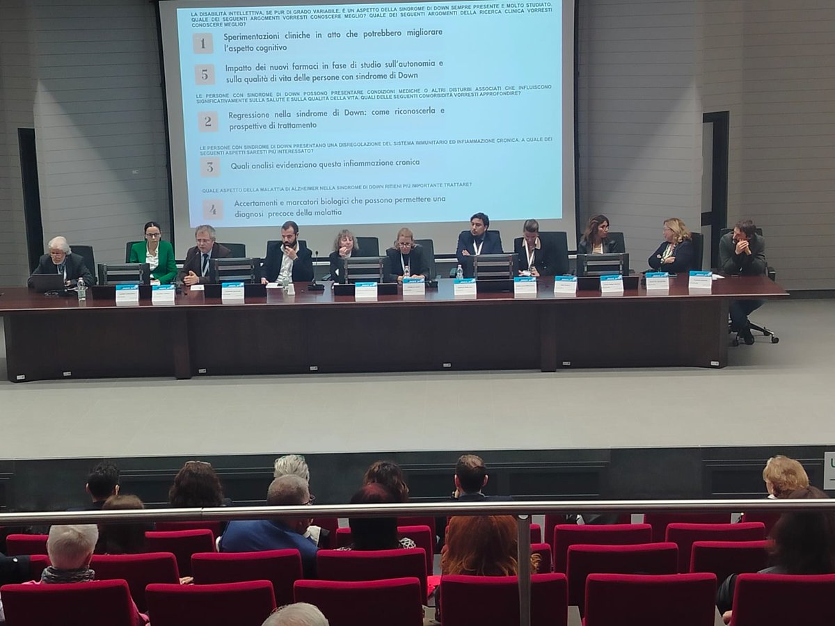 ICOD_Project's tweet photo. Thanks to T21RS and the Italian DS_taskForce for the round table together with more than 100 DS families to discuss on recent updates and the most frequent question raised by DS families: "Clinical trials on cognitive deficits in DS? #DS #Cognition #Icod #EuropeanCommission https://t.co/D6SRZY2S4j