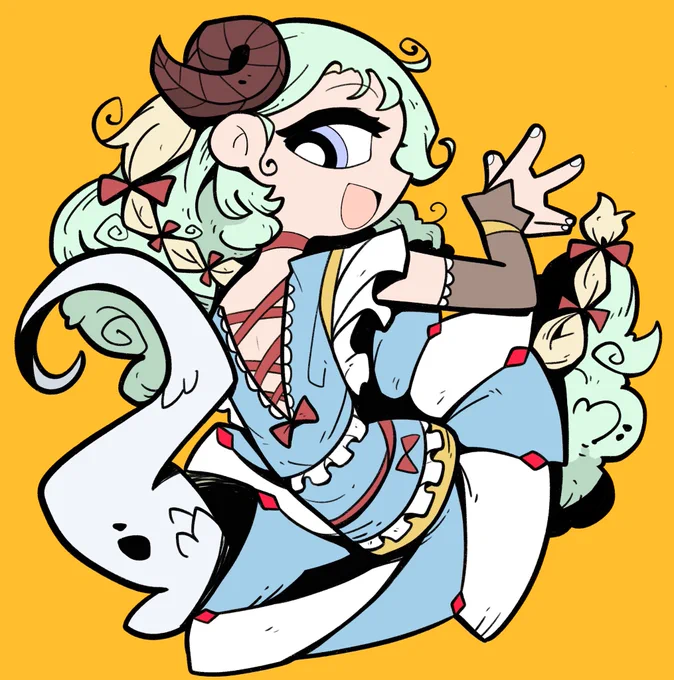 巻き角ふわ毛ちゃん 