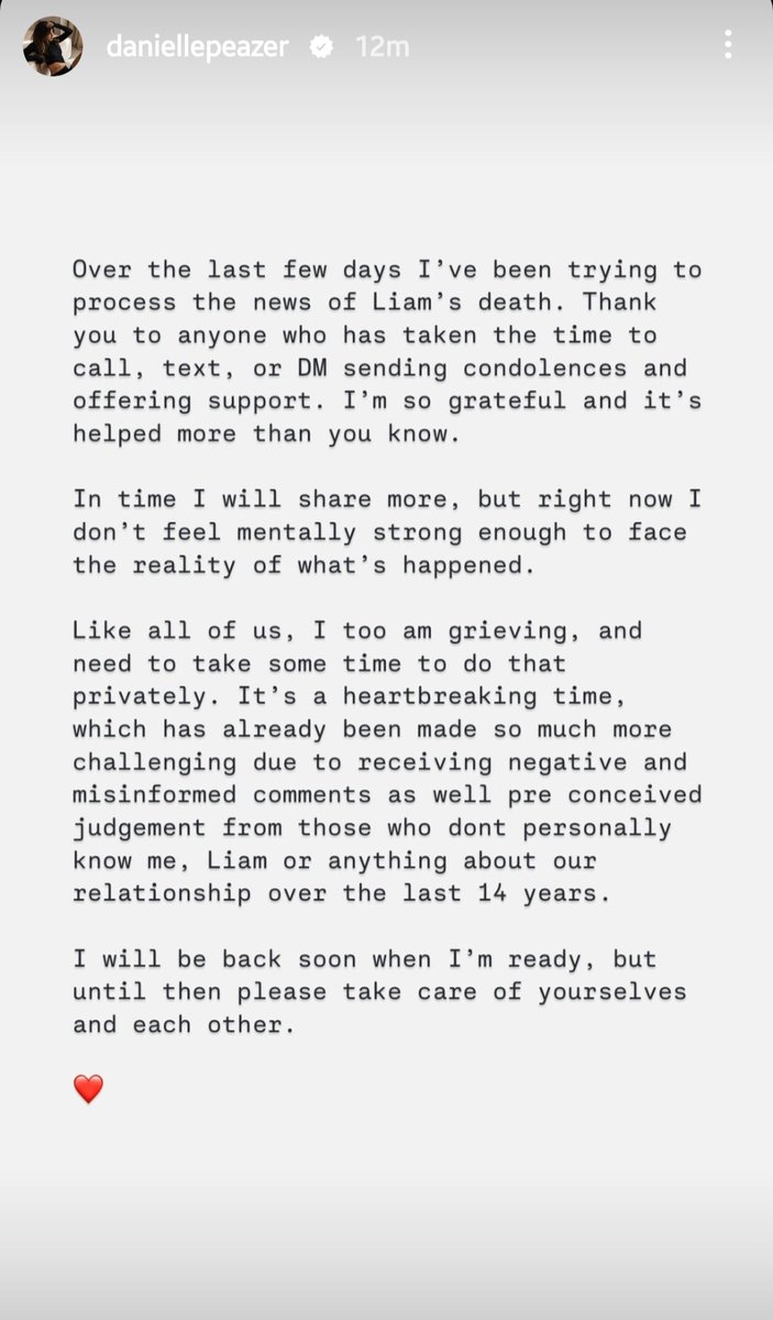 Danielle via story ... 🥺❤️‍🩹