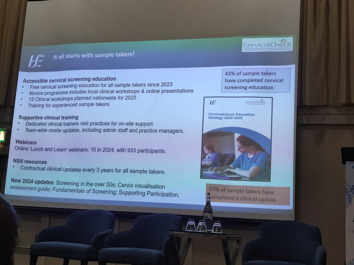 Full house at the #CervicalCheck2024 conference. Inspiring opening speech by our programme manager Grainne Gleeson and our amazing Clinical director <a href="/russellnoirin/">Professor Nóirín Russell</a> #screeningmatters <a href="/NSShse/">National Screening Service</a>