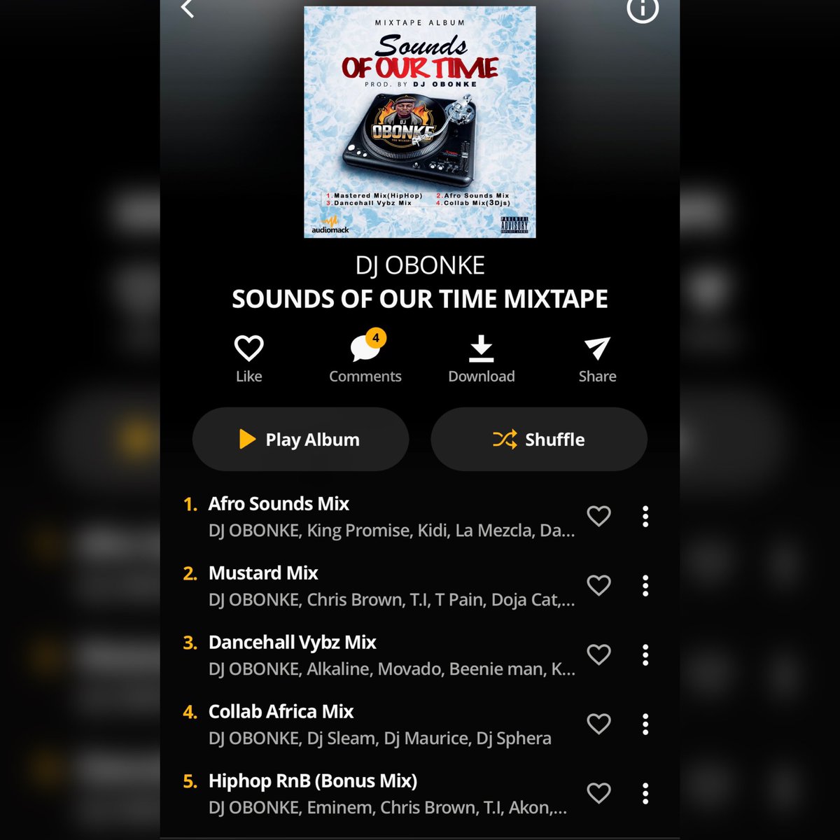 5 Different Mixtapes On The Album🔥
audiomack.com/dj-obonke/albu…
#dj #mixtape