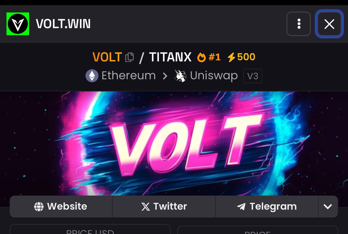 DEFIVOLT's tweet photo. VOLT/TITANX number 1 on Ethereum 

Powered by $TitanX 

The #TitanX #Ethereum Takeover https://t.co/Uqz1RWpy8H