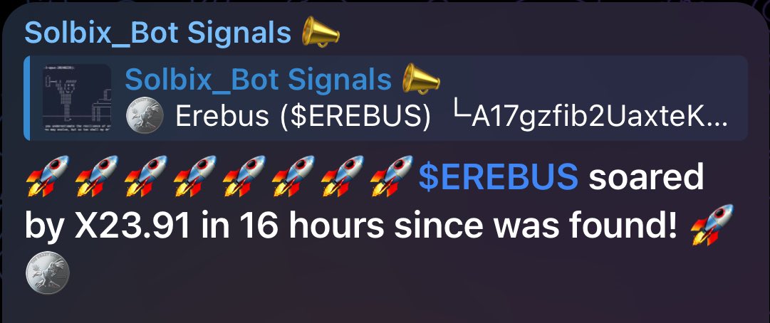 $Erebus pumped by 23X in 16 hours.

📣 t.me/solbixsignal