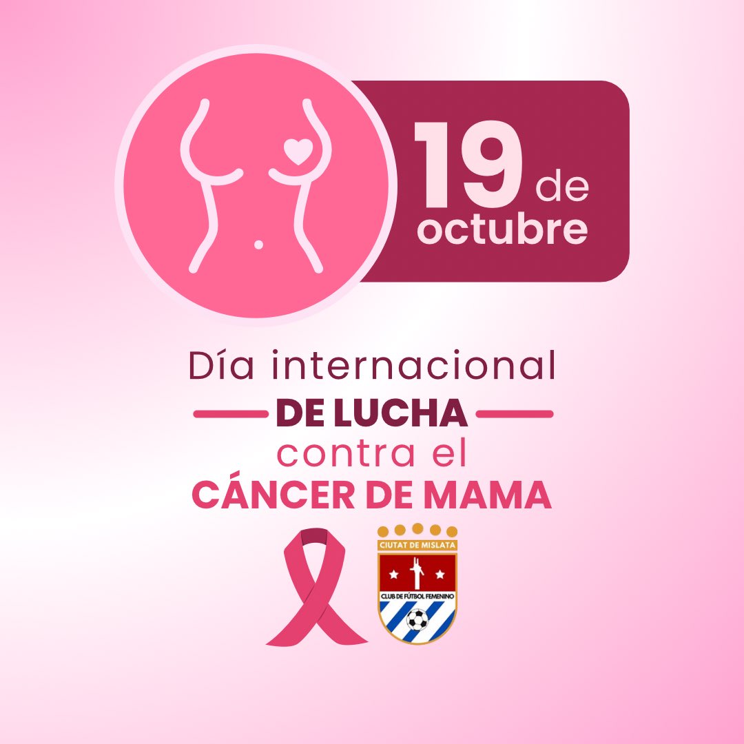 𝗗𝗜́𝗔 𝗜𝗡𝗧𝗘𝗥𝗡𝗔𝗖𝗜𝗢𝗡𝗔𝗟 𝗗𝗘𝗟 𝗖𝗔́𝗡𝗖𝗘𝗥 𝗗𝗘 𝗠𝗔𝗠𝗔

En el día Internacional del cáncer de mama, desde el CFF Ciutat de Mislata queremos enviar nuestro apoyo y solidaridad a todas las mujeres que padecen esta enfermedad. 

Juntas, ¡somos más fuertes! 💪🏼🩷