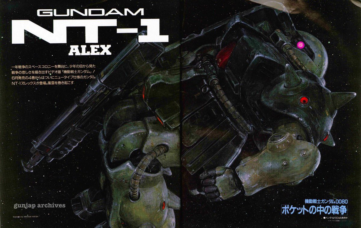FabrizioGunjap's tweet photo. Gorgeous Zaku by Naoyuki Katoh for the 0080: War in the Pocket article in the 6/1989 issue of Newtype. (Scan)
.
#newtype #newtypemagazine #scans #magazinescan #zaku #zakuii #illustrations #artworks #Zeon #gundam0080 #warinthepocket #anime #manga #mecha #gunpla #ガンプラ #Gundam https://t.co/i6LFJAsWQT