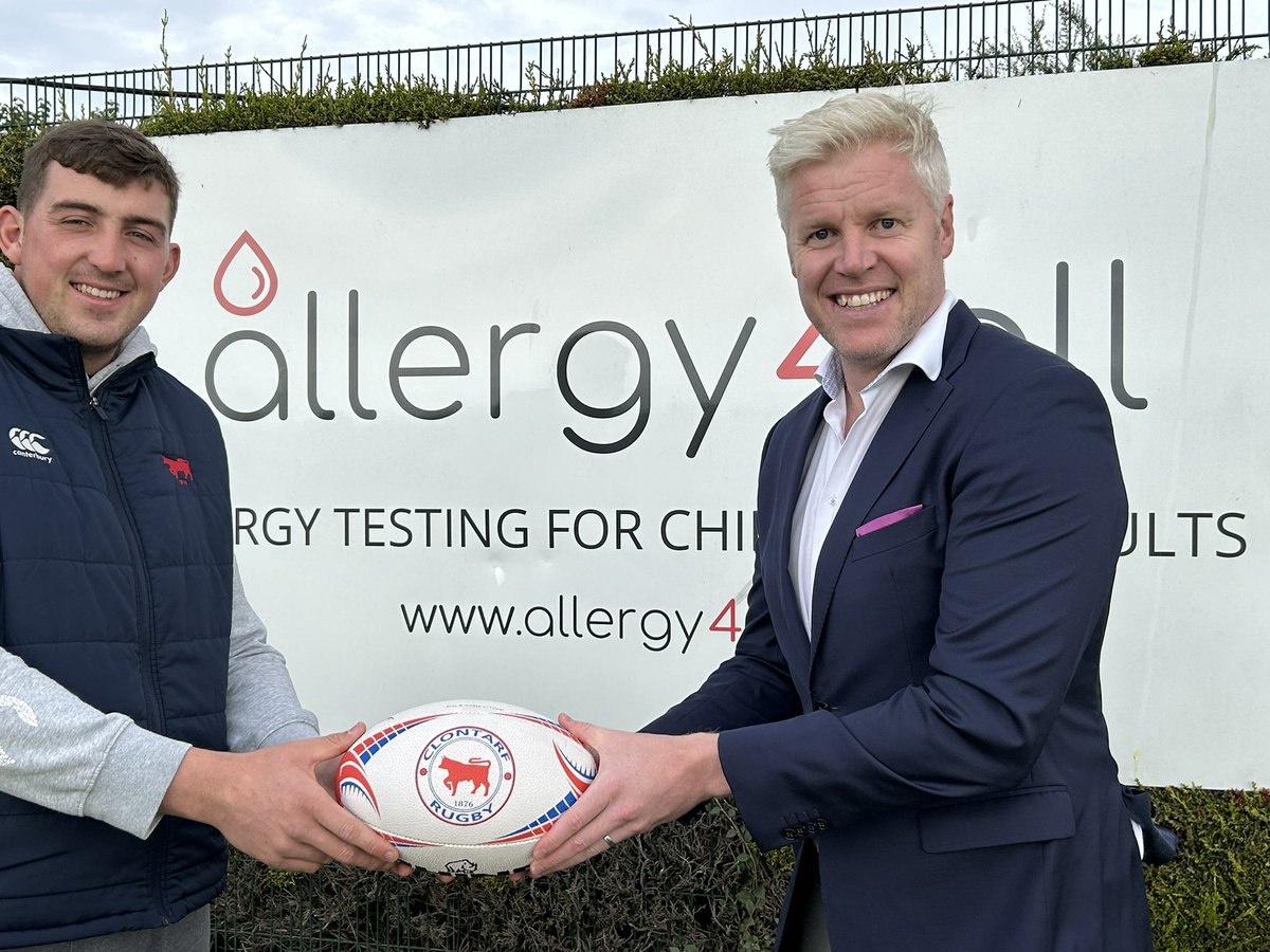Allergy4All's tweet photo. Delighted to be today’s Match Ball Sponsor for the #EnergiaAIL top of the table clash  between Clontarf &amp; Terenure

Best of luck to both sides 🏉 https://t.co/bPgkGnl3Kk