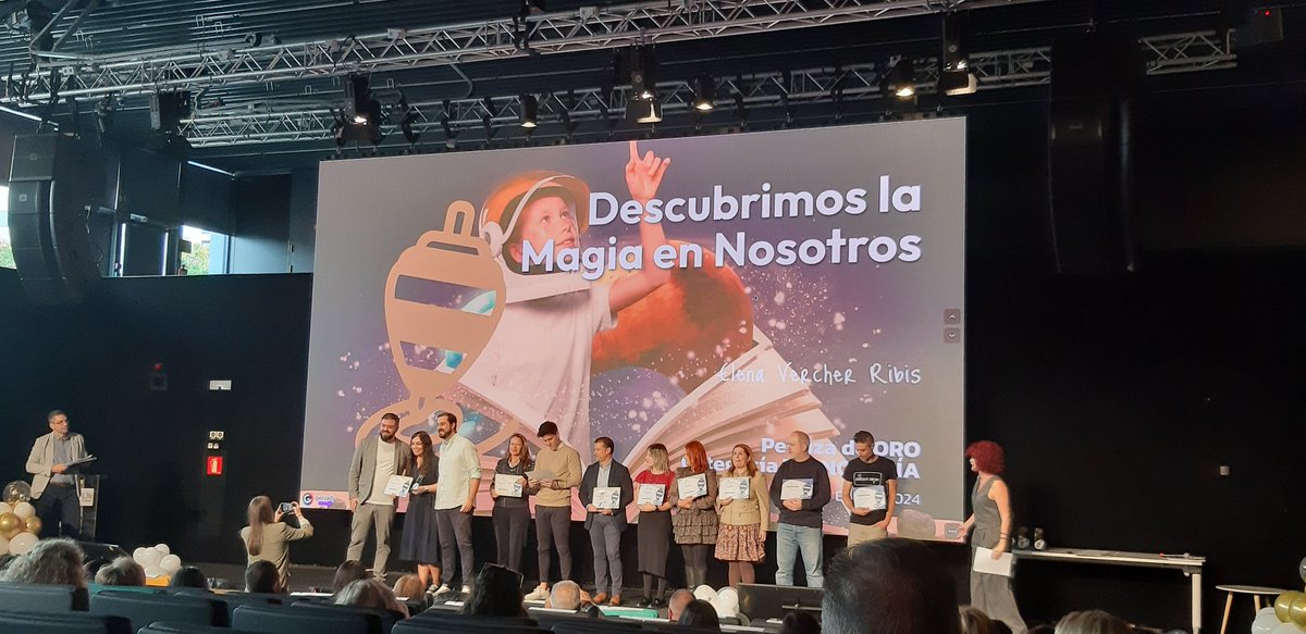 Grans projectes en la categoria Impuls d l alumnat a través de la tecnogolia. Els finalistes: 
- Treball amb drons; 
- Practics: metodologies actives i eines digitals;
- Descubrimos la mágia en nosotros

<a href="/PremioEspiral/">Premio Espiral</a>   #ELF24