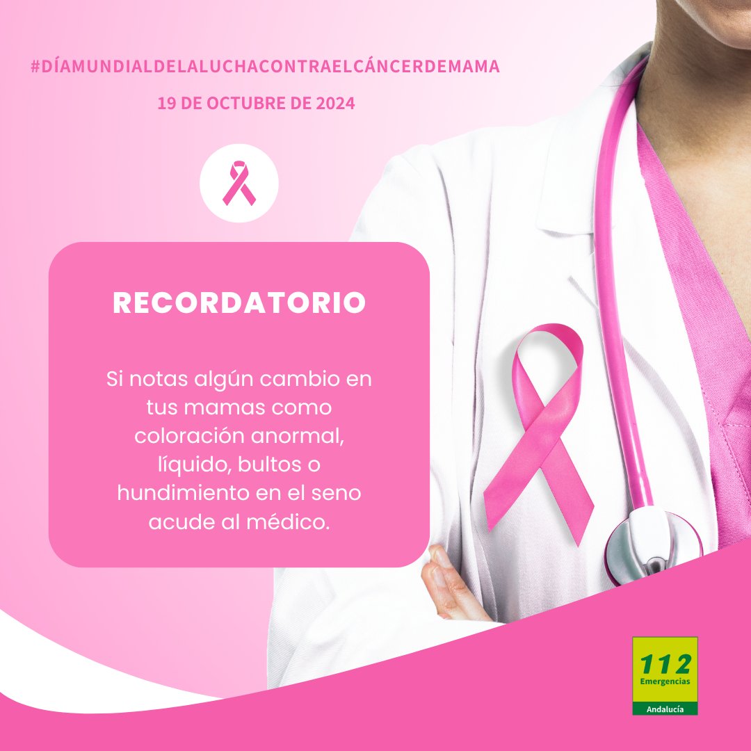 E112Andalucia's tweet photo. ♀️ Hoy nos unimos a todas las mujeres que se levantan cada día con el propósito de abrazar la vida con fuerza y decisión, con todas y cada una de ellas, para acompañarlas en su camino, que también es el nuestro 

#ElRosaEsMásQueUnColor
#DíaMundialDelCáncerdeMama https://t.co/6aWrFz0J3y