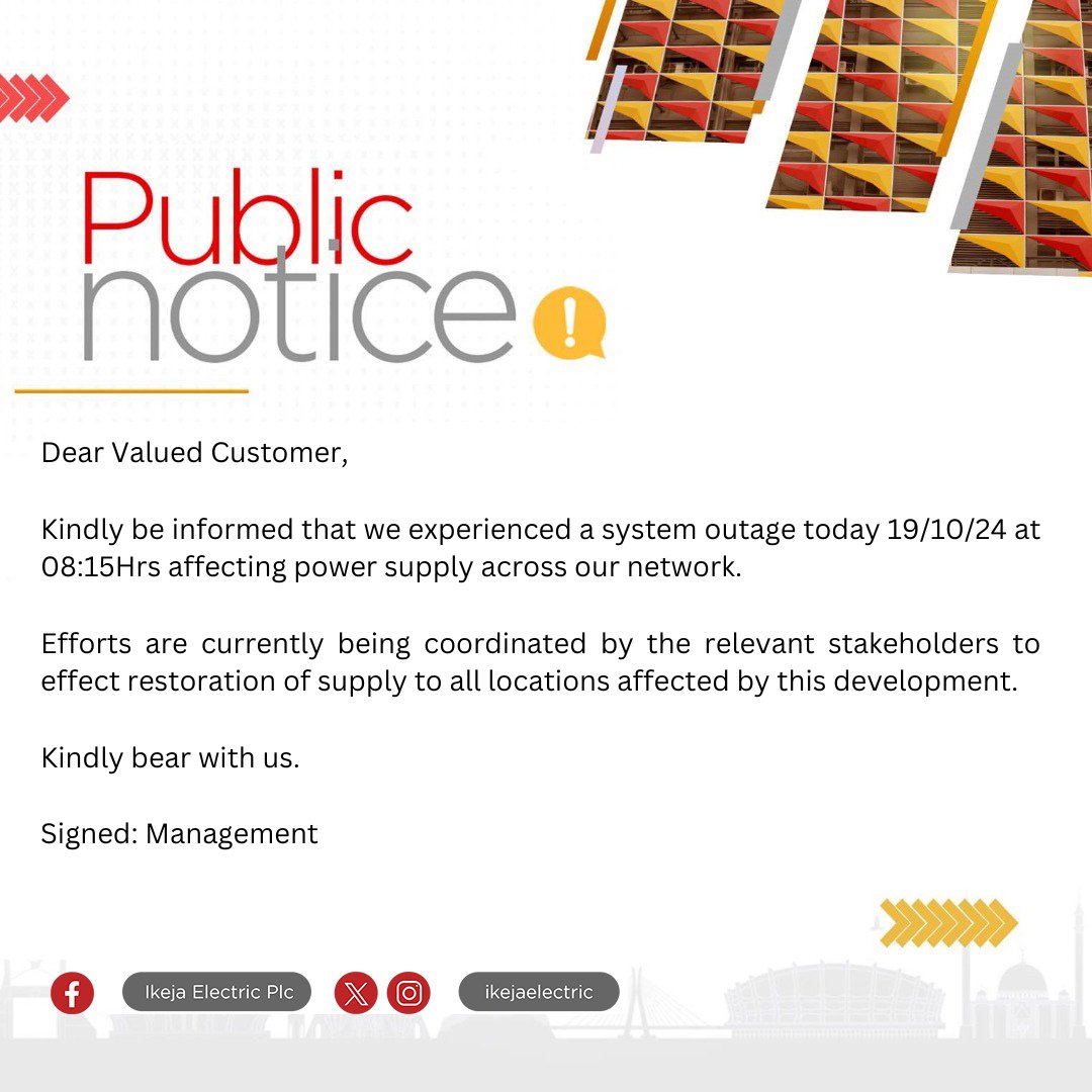 Ikeja Electric tweet media
