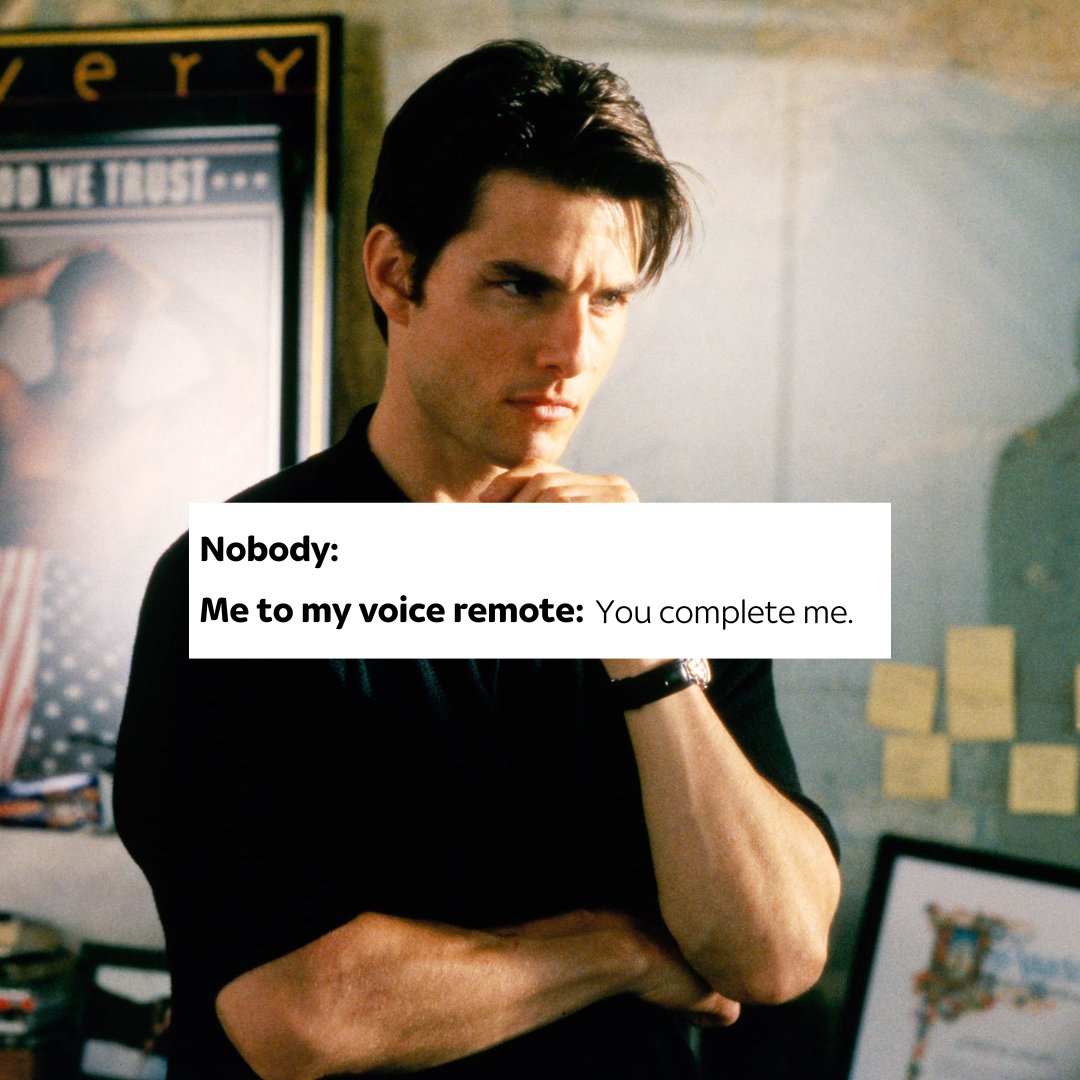 SkyUK's tweet photo. me to my remote every night ❤️ #jerrymaguire #tomcruise #tvremote https://t.co/F3WtMec8gL