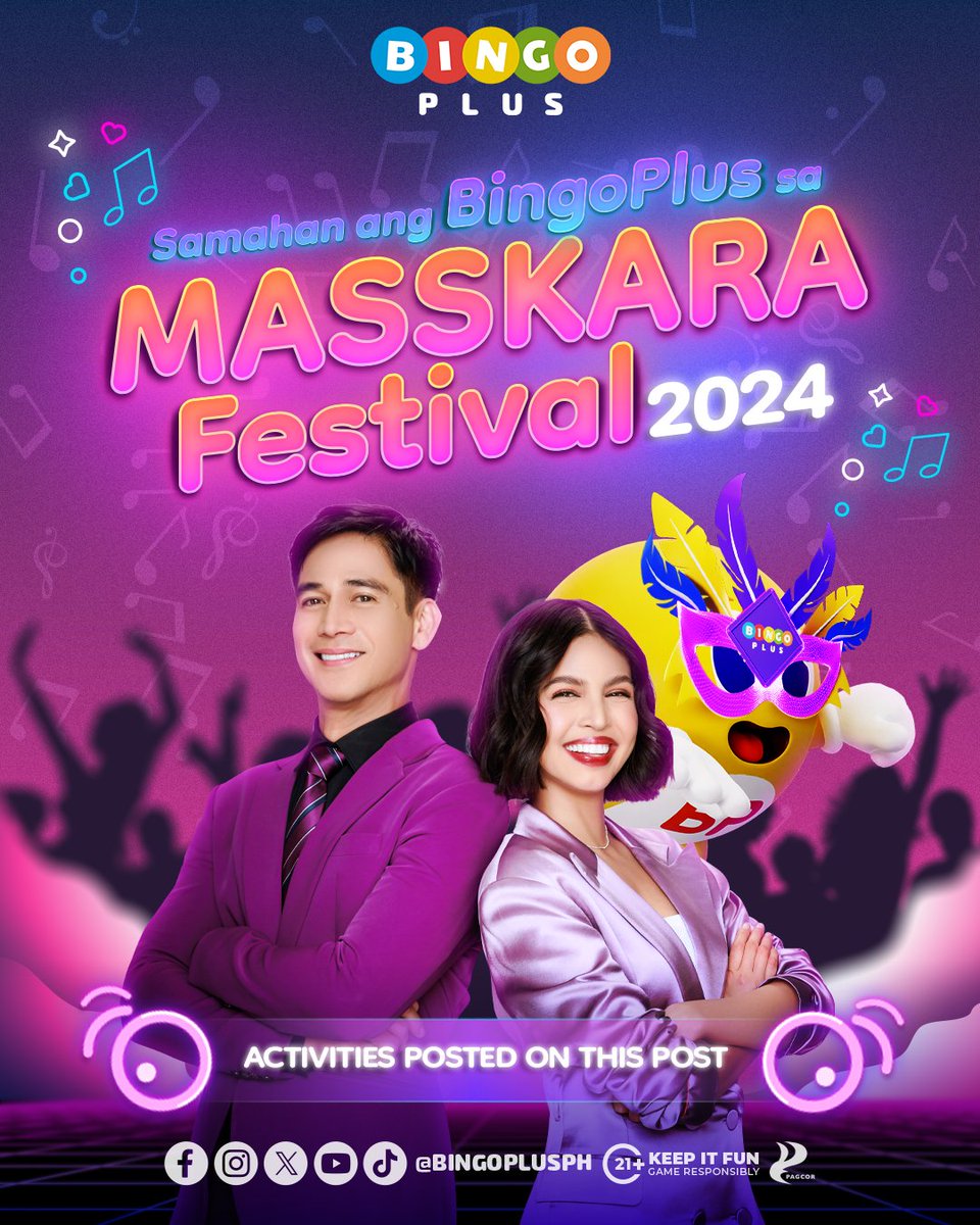 Bingoplusph's tweet photo. Schedule for tomorrow, October 20, 2024 📆 

BingoPlus Neon Fun Run
Lacson Street, 5AM

BingoPlus Day Music Festival
Bacolod City Government Center, 4PM

Drag and Divas
Bacolod City Public Plaza, 7PM

#BPDayMasskara2024 #BingoPlusDayMasskara2024 #ExcitingSayaWithBPBacolod #MasskaraBP2024