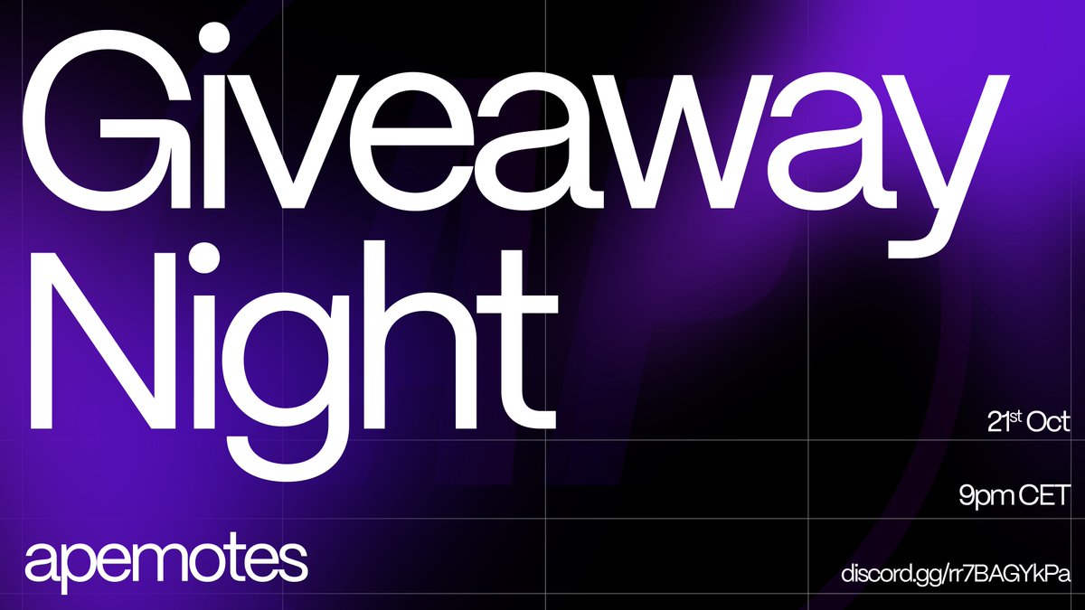 🎁AP EMOTES GIVEAWAY NIGHT 21/10🎁

Big event gonna happen in our discord, several discounts and free prizes gonna be dropped!👀

Join now: discord.gg/rr7BAGYkPa 📬