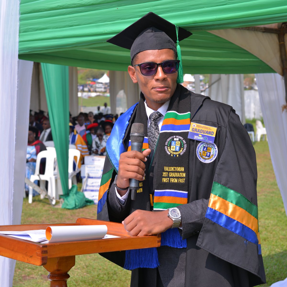 Mr. Martin Demmerle Phillip emerged as the top student with an outstanding Cumulative Grade Point Average (CGPA) of 4.72! 

As a student of Petroleum Engineering and Environmental Management from the Faculty of Applied Sciences and Technology, Martin excelled not only