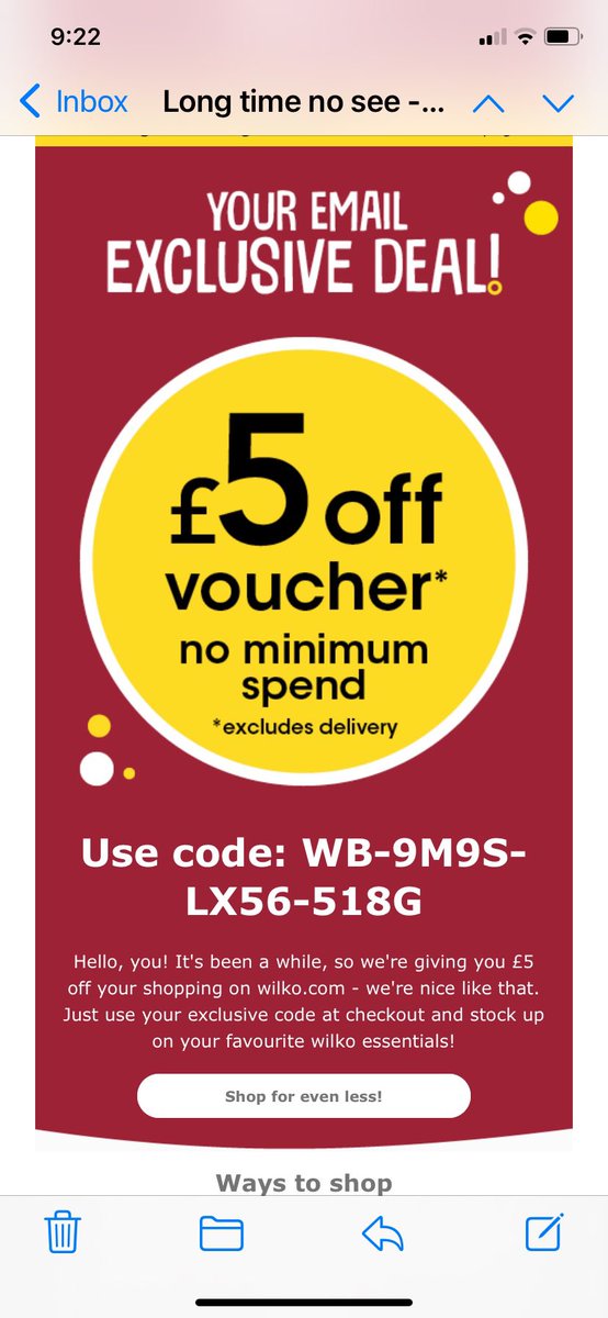 knightsemporium's tweet photo. So @LoveWilko @TheRangeUK you send me £5 voucher to use , it doesn’t work and your solution? Buy the stuff anyway to prove it doesn’t work then you will POST me a £10 voucher to use INSTORE! Oh and it’s taken over a week for this answer #crapcustomerservice https://t.co/TbsZfroLGG