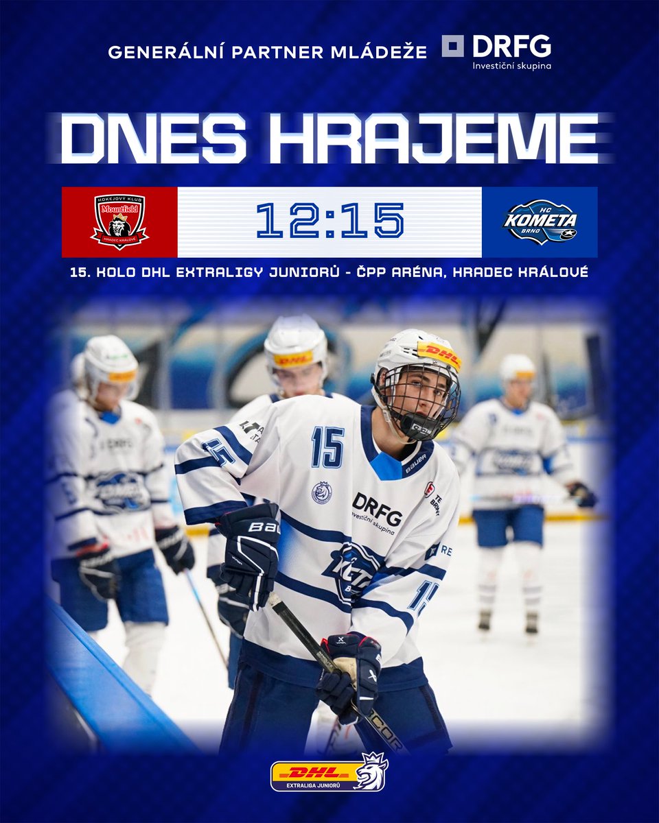 HCKometa's tweet photo. Program mládeže Komety uzavře dorost, jenž od 𝟭𝟲:𝟯𝟬 změří síly se Zlínem. 💥
#zakometu #spolecne #modrakrev https://t.co/ZqWqQ6zQPf
