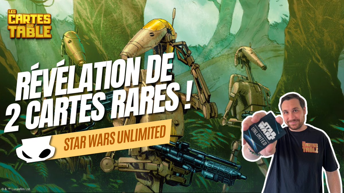 DarkMTT's tweet photo. Je dis ça, je dis rien, mais je vous donne rendez-vous à 18h ce soir pour la révélation de 2 nouvelles cartes rares du set 3 !!

Encore un grand merci à vous pour votre soutien, qui permet à l'équipe d'avoir cette chance !
https://t.co/3kuid0nKaz
#starwarsunlimited https://t.co/v8OhWoiBTZ