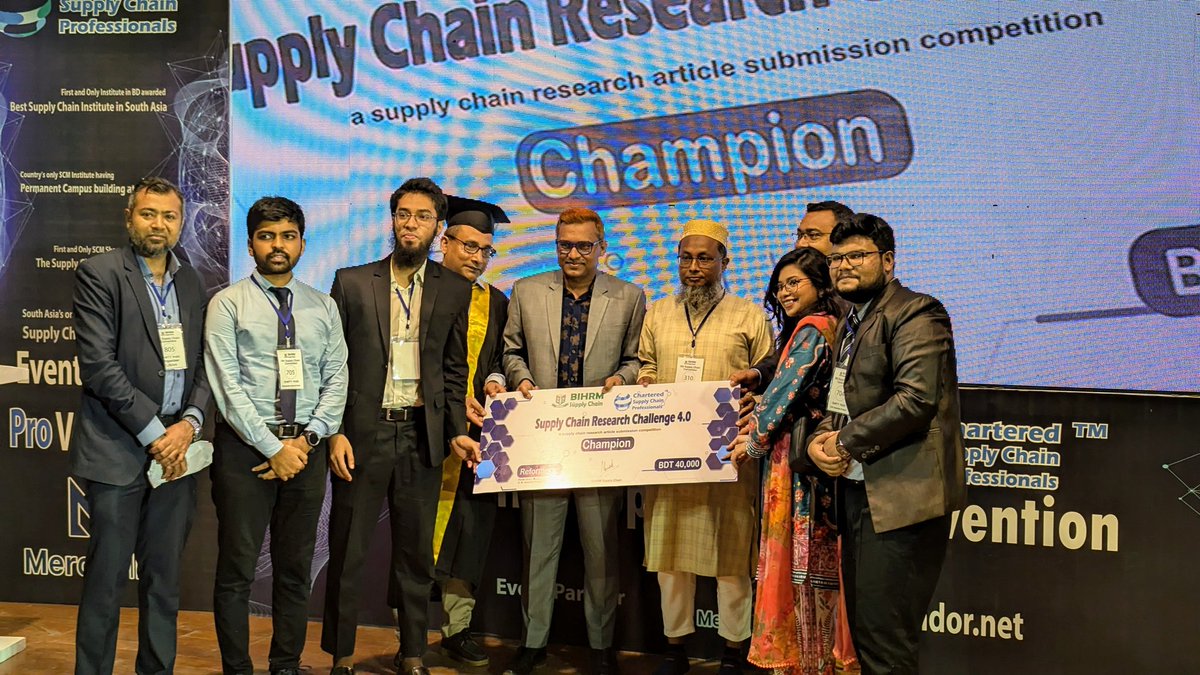 m_probal's tweet photo. Alhamdulillah! I am thrilled to share that our team "Team Reformers" has proudly claimed the crown in the Supply Chain Research Challenge 4.0

If you’re interested in reading our Research paper, feel free to visit this link: https://t.co/Tx5JZAOQpD. https://t.co/wIYcaJ0CUO