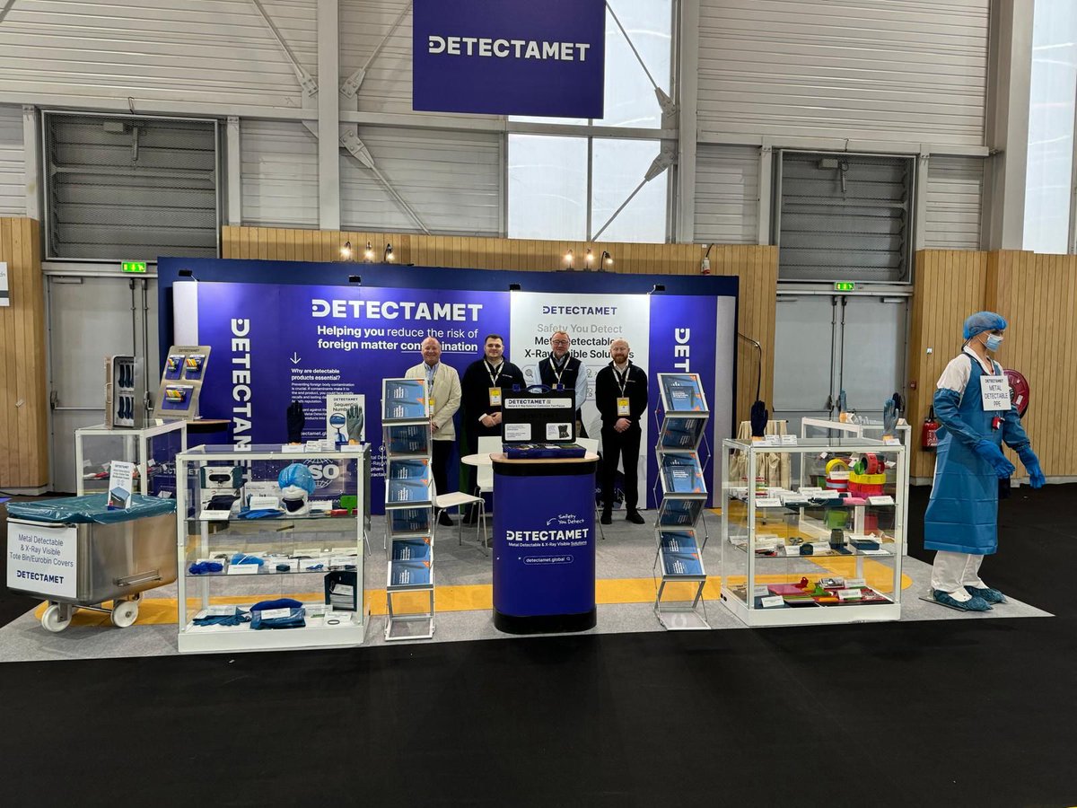 Detectamet's tweet image. #SIALParis… we’re live! 🥳

Find DetectaTeam members Sean Smith, Mason Tendal, Dave Emsley &amp;amp; Karl Draser at Stand 7 D264 (Hall 7).

Come see our Metal Detectable &amp;amp; X-Ray Visible solutions, get expert insights &amp;amp; grab free samples!

@sial_paris #Detectamet #FoodSafety #Innovation