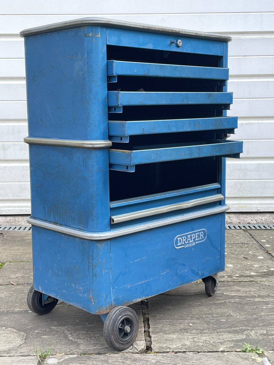 DecorativeArts1's tweet photo. Trying to find some information about this tool trolley, it’s basically the same as the Gedore Adjutant and the Dowidat Trabant but badged Draper Greece, wondered if anyone knows when it was designed/manufactured #drapertools #gedoreadjutant @GedoreTorque https://t.co/VvUFdnwtHL
