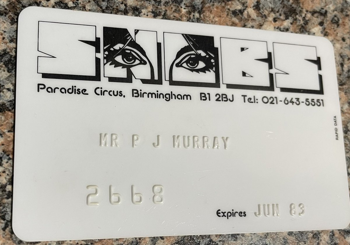 muza82's tweet photo. June 1982 went to Snobs, I was 18, 2 months later, it was lost. You’ve thrown that away Mom, I haven’t Paul, you have Mom. My Dad is having some work done, the builder found this, missing for 42yrs. My lovely Mom died in 1986, Sorry Mom x
#Birmingham #Snobs https://t.co/vWiHDbNupy