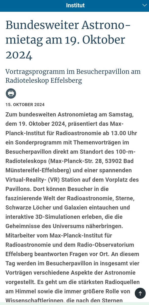 MPIfR_Bonn's tweet photo. Kommt uns heute in #Effelsberg besuchen! Mit unserer #VR-Brille kann man das 100m-#Radioteleskop Effelsberg hautnah erleben 😍 https://t.co/MlSpyU1rU1