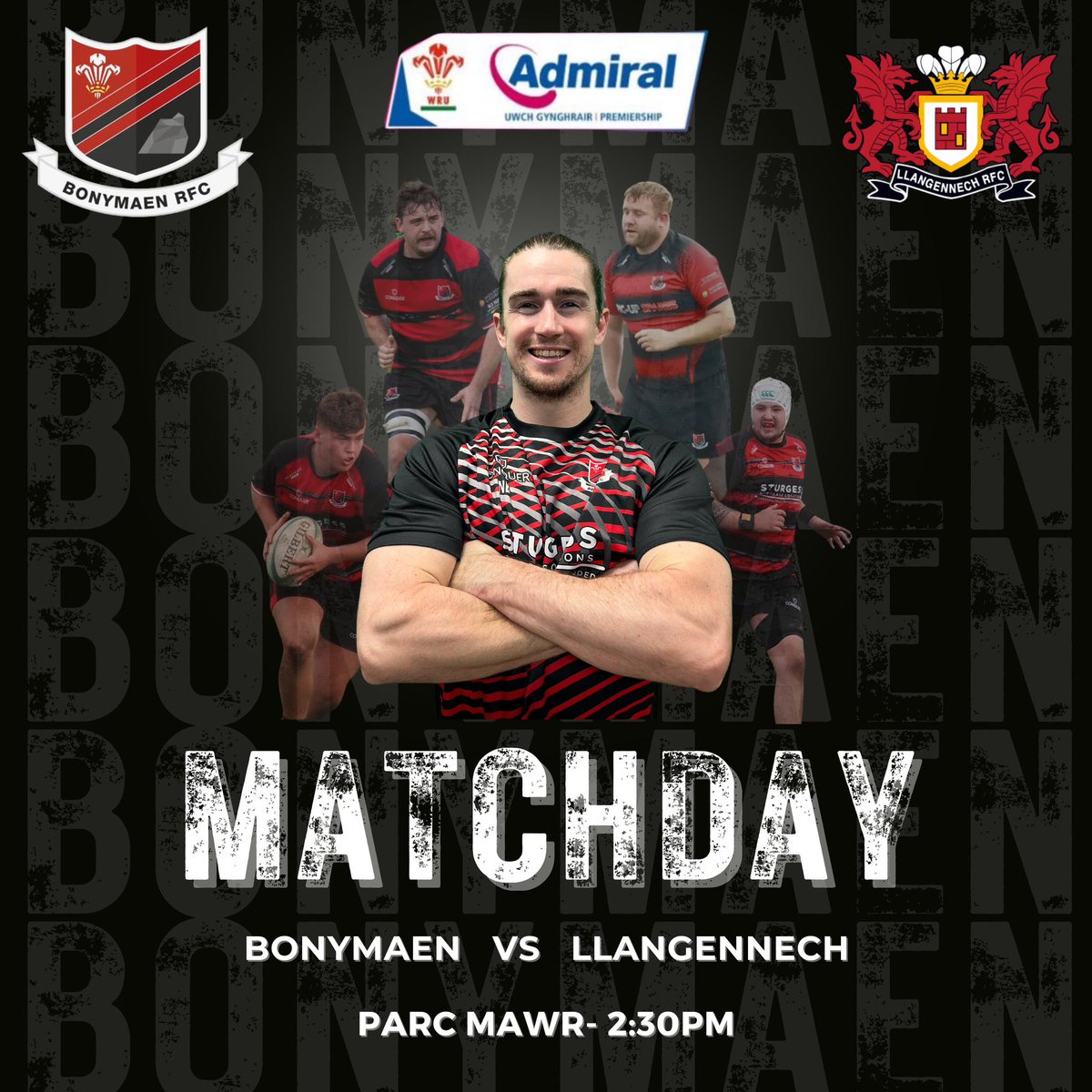 Match Day 🏉

📍 Parc Mawr, SA1 7JF
⏰ 14:30
🏆 Admiral Premiership 

#UppaMaen #WRUcommunity