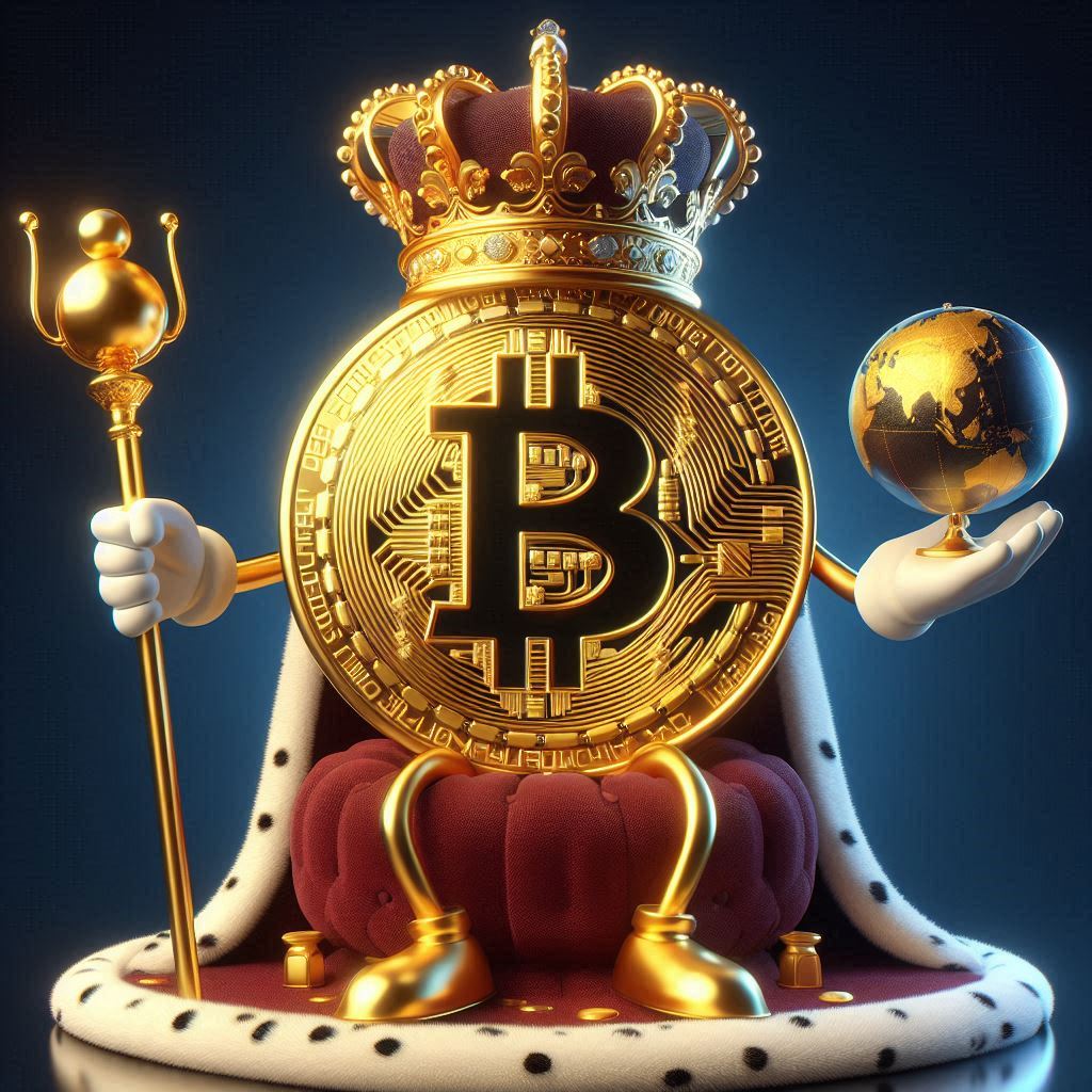 _CryptoGeo's tweet photo. En un mundo de monedas controladas, #Bitcoin emerge como el rey indomable del reino digital. https://t.co/5cLgT9TrkO