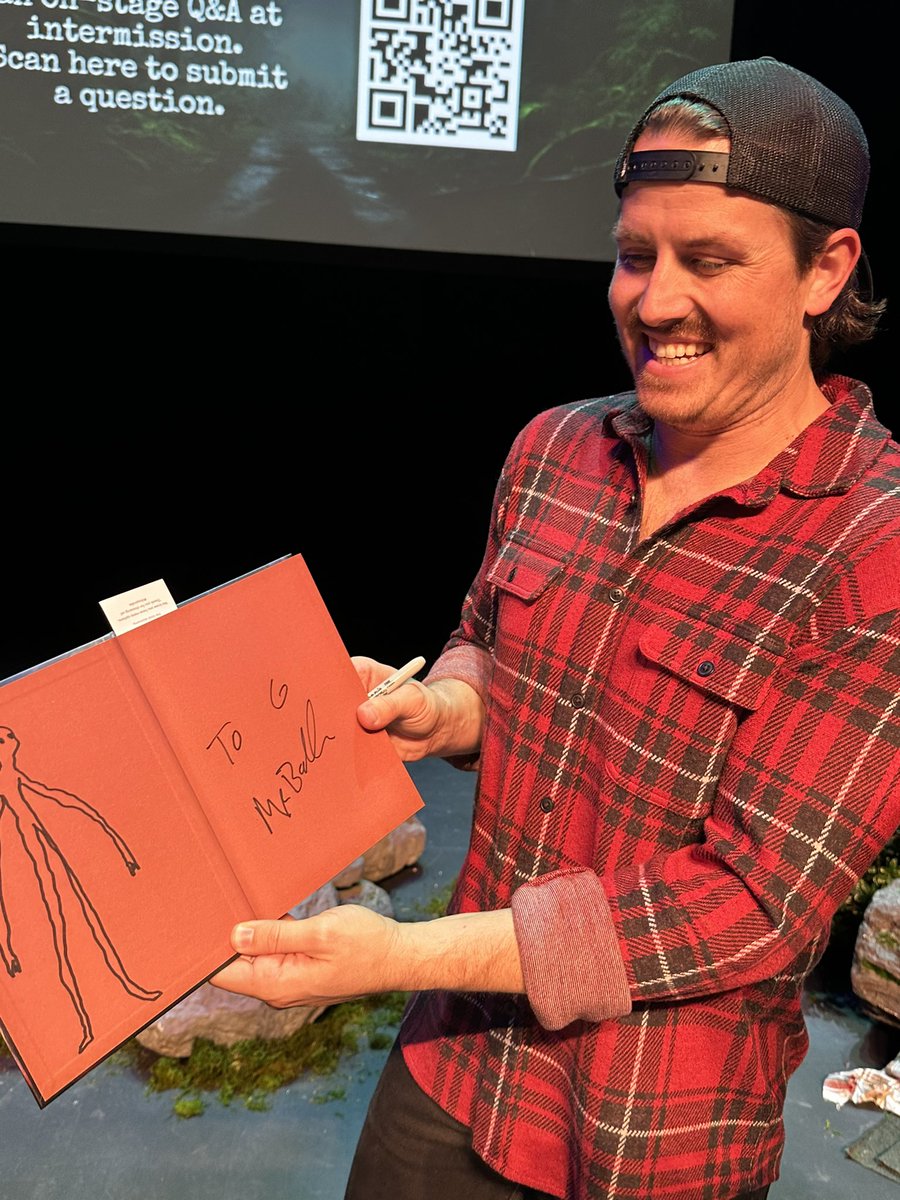_AThousandSuns_'s tweet photo. Strange, Dark, and Mysterious Tour was an absolute blast. Asked @MrBallen to draw me a little cryptid in my copy. 🫶🏻 We were both pleased with the results 🤩 https://t.co/yRee0VZx4h