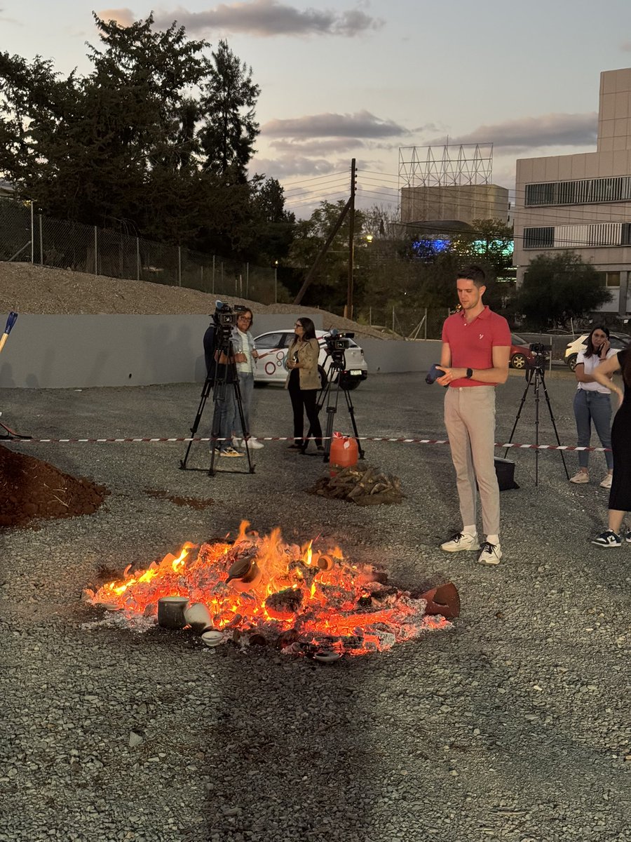 ychatzikon's tweet photo. The first experimental pyre on Cyprus! In collaboration with Prof. Evi Margaritis, Dr Kiriaki Tsirtsi, Dr Angelos Hadjikoumis and the whole team from @STARC_CyI we built an open pyre in Nicosia, checking the burning conditions and the effects of fire in various materials. https://t.co/YkRdlB2xEf
