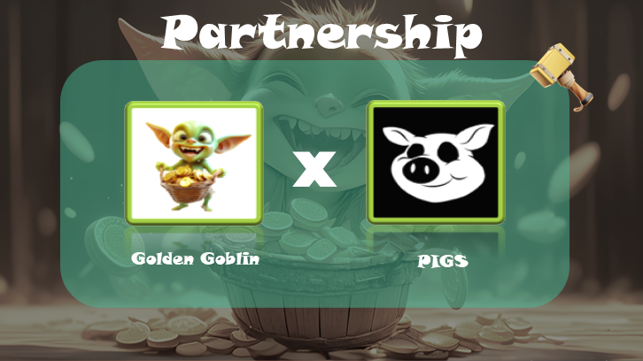 GoldenGoblin with Pigs !😈

@GoldenGblinGG with <a href="/realpigshouse/">PIGS Community</a>

A member of a esteemed royal family created PIGS as a tribute to their porcine friends, who have brought joy and comfort to the palace for generations. 

#GG#Goldengobilin#T2E#Pigs