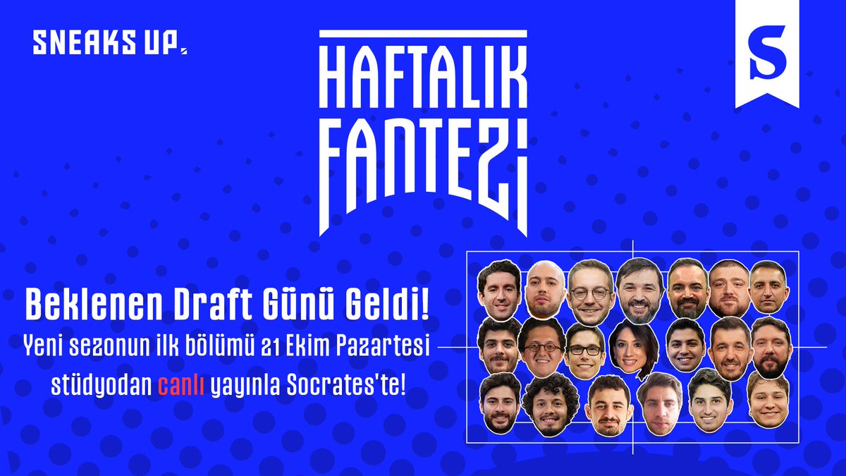 Socrates (@socratesdergi) on Twitter photo ⏳ Büyük gün geldi...
🏀 Haftalık Fantezi başlıyor!
🔥 Yeni sezonun ilk bölümü, 21 Ekim Pazartesi stüdyodan canlı yayınla Socrates'te!
<a href="/sneaks__up/">Sneaks Up 👟</a> #Sponsor ⏳ Büyük gün geldi...
🏀 Haftalık Fantezi başlıyor!
🔥 Yeni sezonun ilk bölümü, 21 Ekim Pazartesi stüdyodan canlı yayınla Socrates'te!
<a href="/sneaks__up/">Sneaks Up 👟</a> #Sponsor