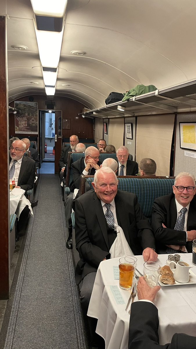 Installation night last night at Derwent Lodge 884. I am now on my final step to the chair as senior warden for the ensuring year. Festive board was held at our new dining venue, the dining car at the Ecclesbourne Valley Railway in Wirksworth.
<a href="/DerbysFreemason/">Derbyshire Freemasons</a>