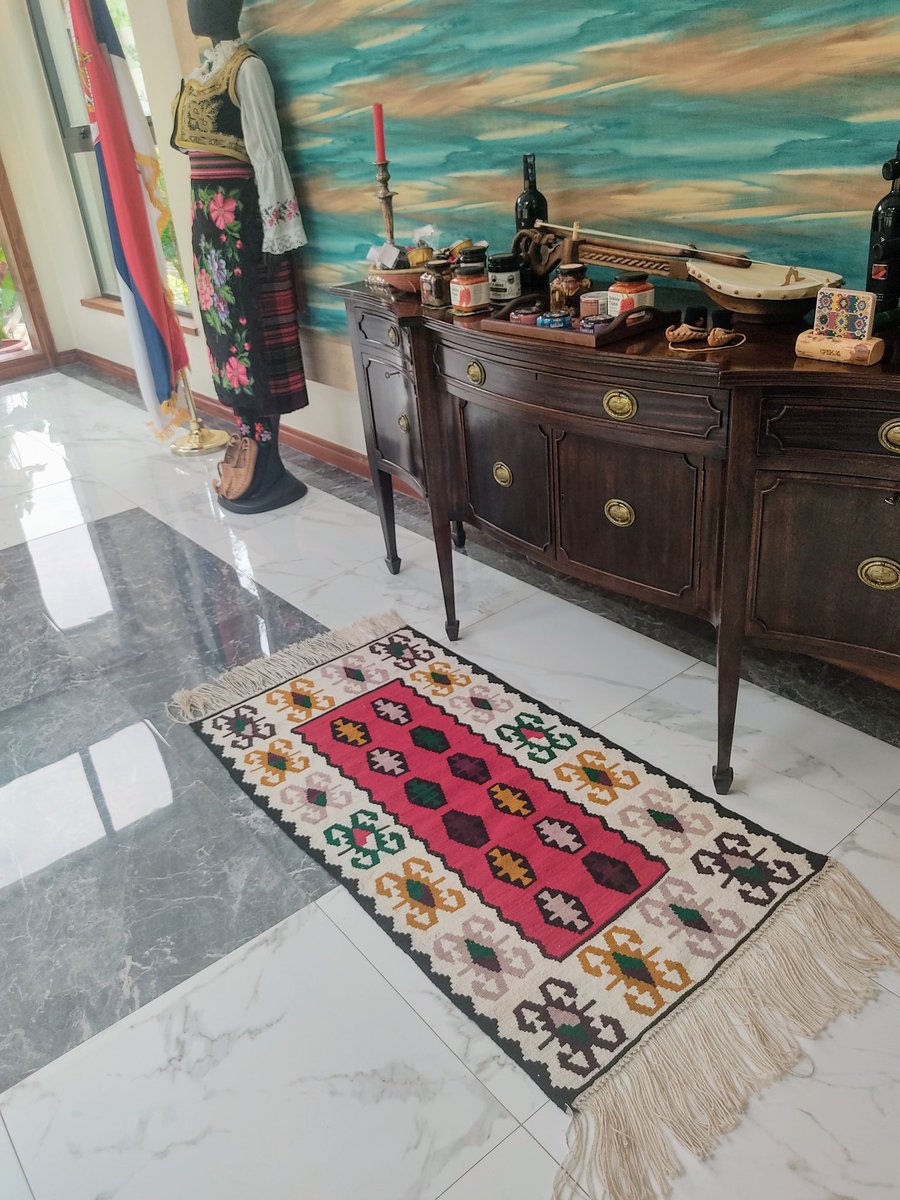 SRBinKenya's tweet photo. So proud of four hundred years long #tradition of #Pirot #kilims weaving! We in @SRBinKenya are happy to have an opportunity to enjoy every day in one of these unique pieces of art with remarkable beauty and diversity of motifs and ornaments. #Serbia
#handcraft https://t.co/qFdmC1M6vw