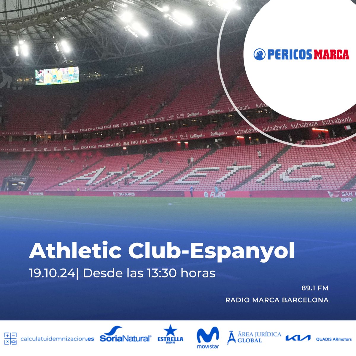 #RCDE | Día de retransmisión. 

⚽ #AthleticEspanyol