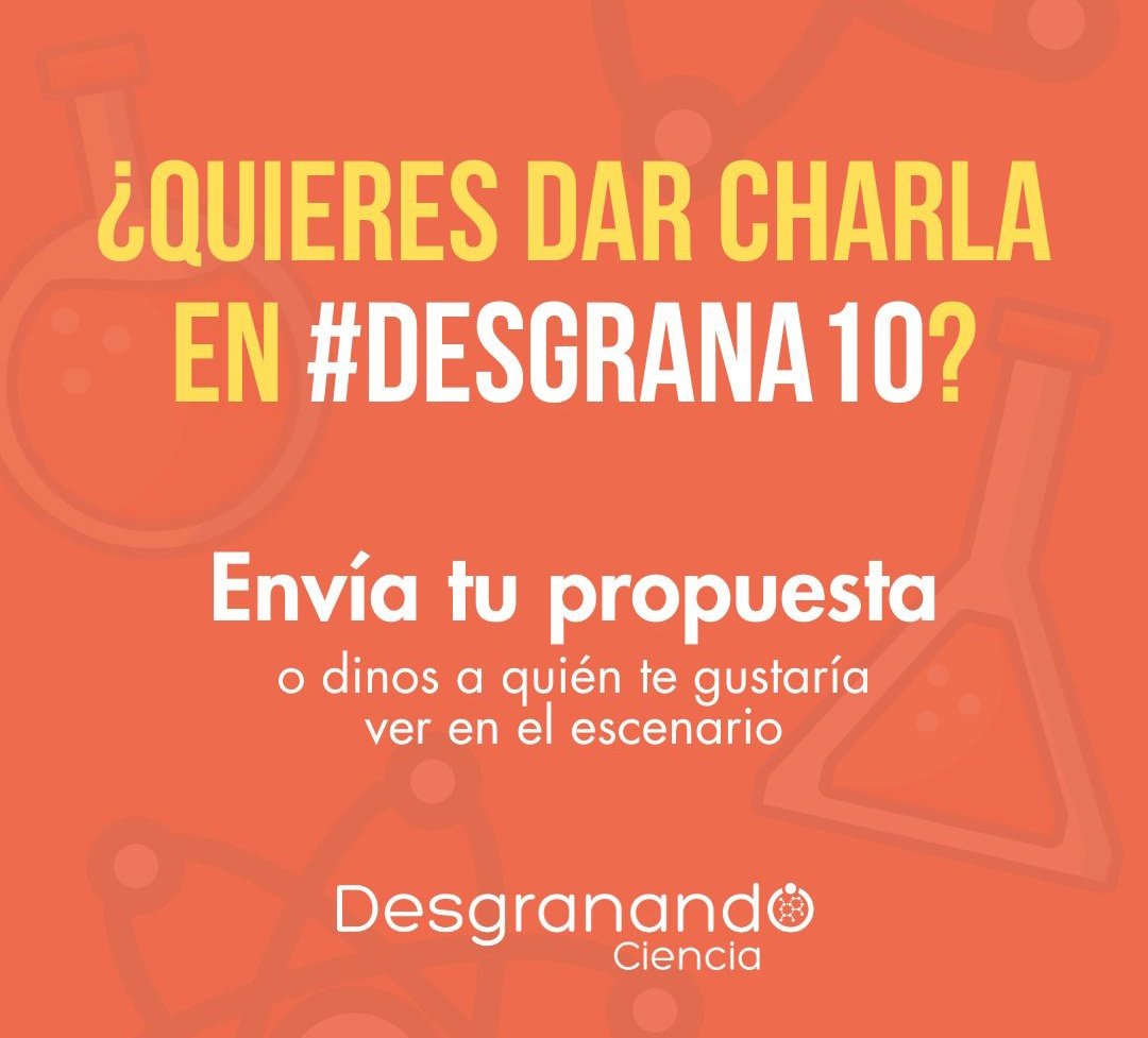 ¡Vuelve Desgranando Ciencia en 2025!  🎉

¿Te gustaría dar una charla? ¿O hay alguien que tengas ganas de ver sobre el escenario de #Desgrana10?

¡Esperamos vuestras propuestas! forms.gle/bnSE3ShpqNAHAC… (hasta el domingo 27 de octubre)
