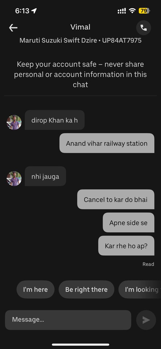 _Mirzapuri_'s tweet photo. Uber cab was scheduled 
Driver got assigned 
Then driver asking to cancel ride
He is not cancelling from his side. If i tried to cancel Uber asking for 75 ra charge
 What kind of service they are providing ?
@Uber_India @Uber @Uber_Support @UberIN_Support https://t.co/blYB9SBlLz